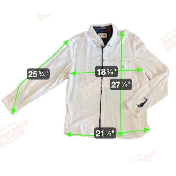 Robert Graham Shirt Mens XL White Blue Detail Long Sleeve Button Up Pocket - Picture 11 of 11